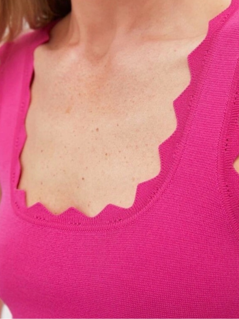 Tuckernuck Hot Pink Ric Rac Compression Tank - Picture 3 of 8